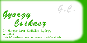 gyorgy csikasz business card